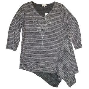One World Shirt Womens Size XL Black Whimsigoth Dark Mesh Fairy Grunge‎ Gothcore